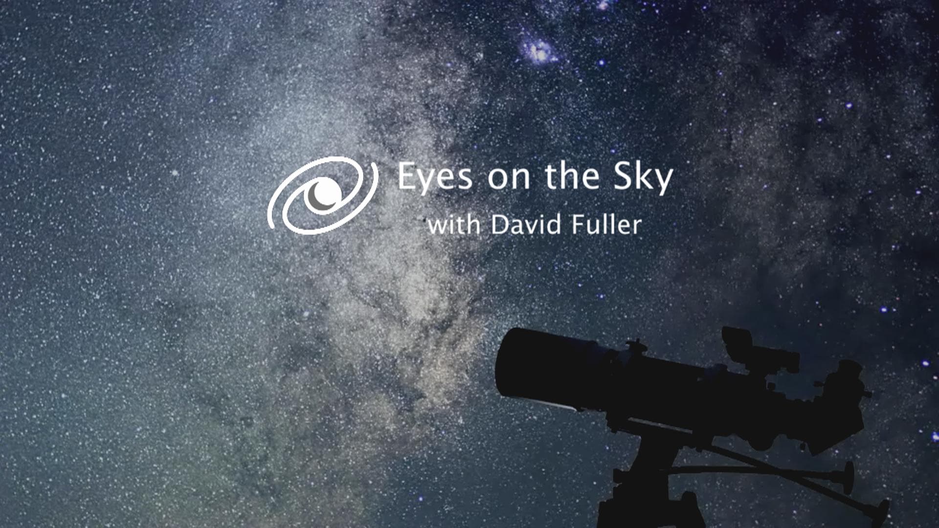 Night Sky With Telescope And Eyes On The Sky Logo